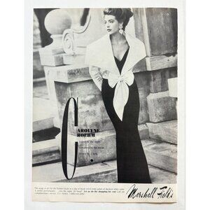 Vintage 1990 Carolyne Roehm Fashion Marshall Fields Store Advertisement Print Ad